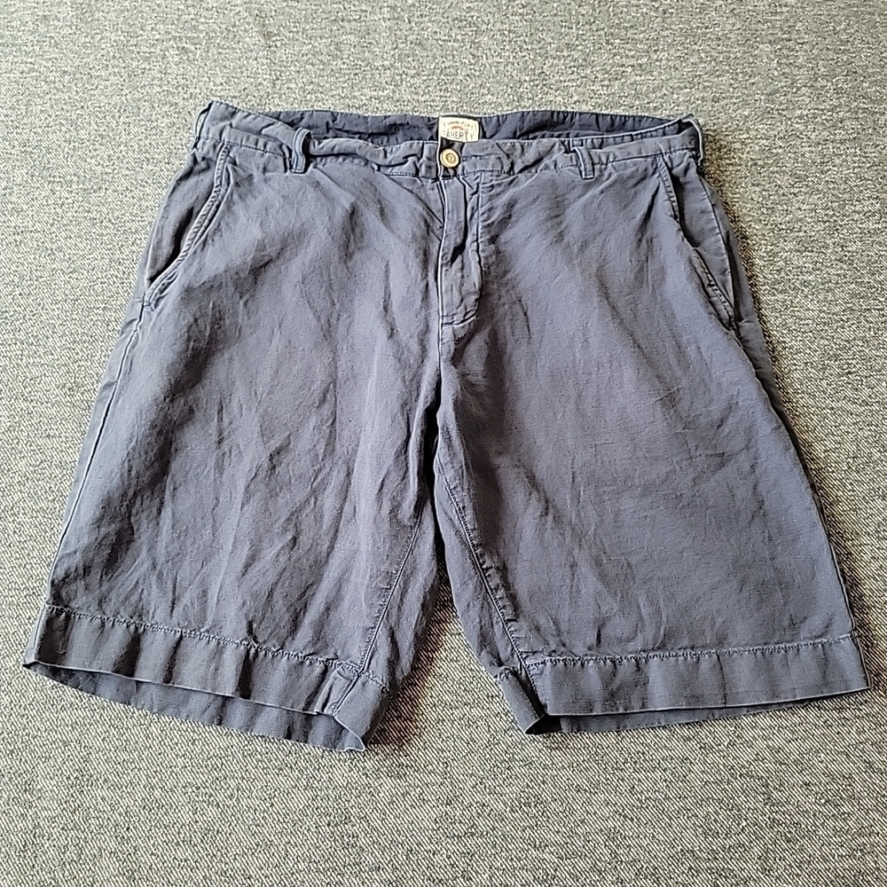 Faherty Navy Flat Front Shorts‎